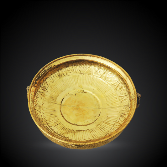 Brass Urli With Handwork 8.65Kg - PUSHMYCART