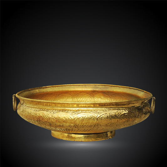 Brass Urli With Handwork 12.65Kg - PUSHMYCART