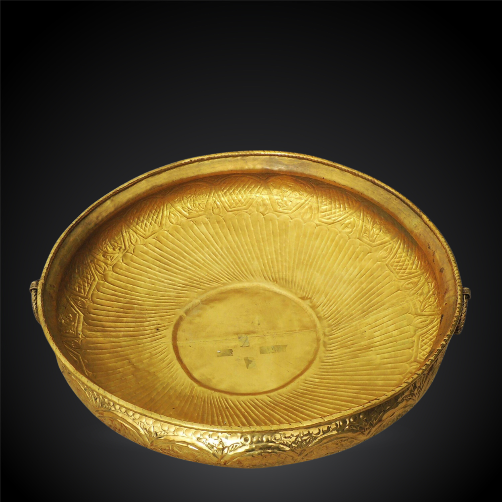 Brass Urli With Handwork 12.65Kg - PUSHMYCART