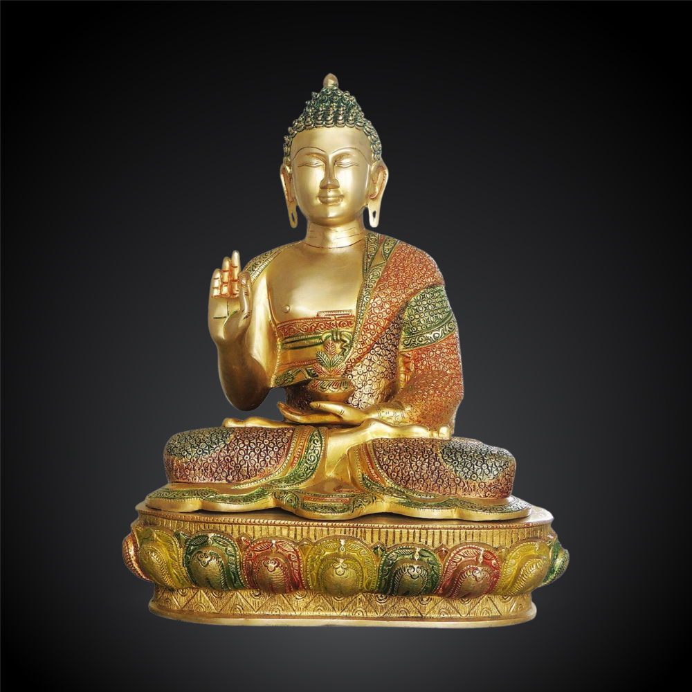 Brass Buddha Statue 22.09Kg - PUSHMYCART