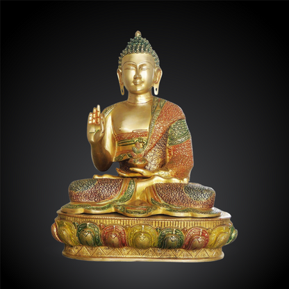 Brass Buddha Statue 22.09Kg - PUSHMYCART