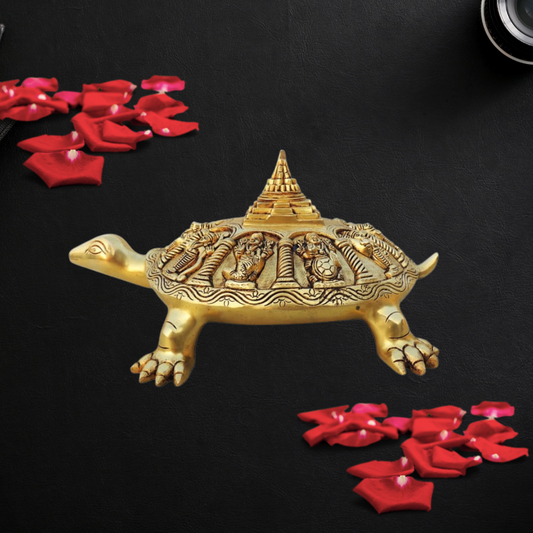 Brass Tortoise with Yantra Idol 5.6kg - PUSHMYCART