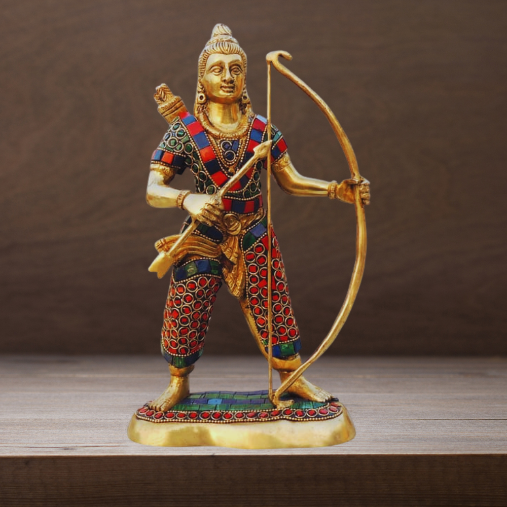 Brass Sri Ram Statue Idol 2.5Kg - PUSHMYCART
