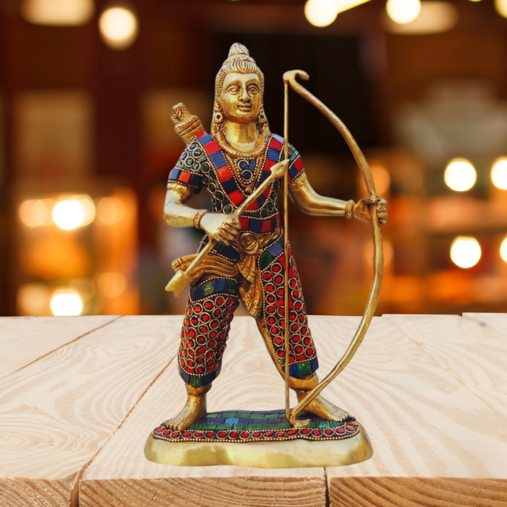 Brass Sri Ram Statue Idol 2.5Kg - PUSHMYCART