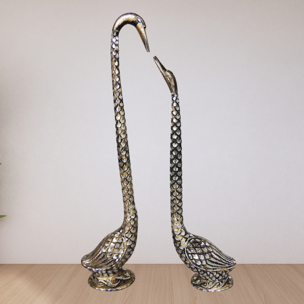 Brass Duck Pair Statue 0.92kg - PUSHMYCART