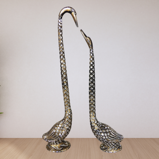 Brass Duck Pair Statue 0.92kg - PUSHMYCART