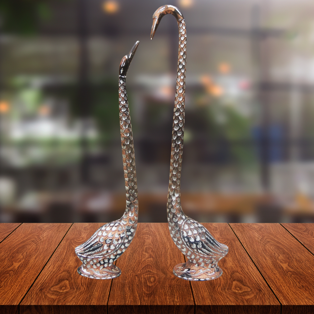 Brass Duck Pair Statue 0.94kg - PUSHMYCART