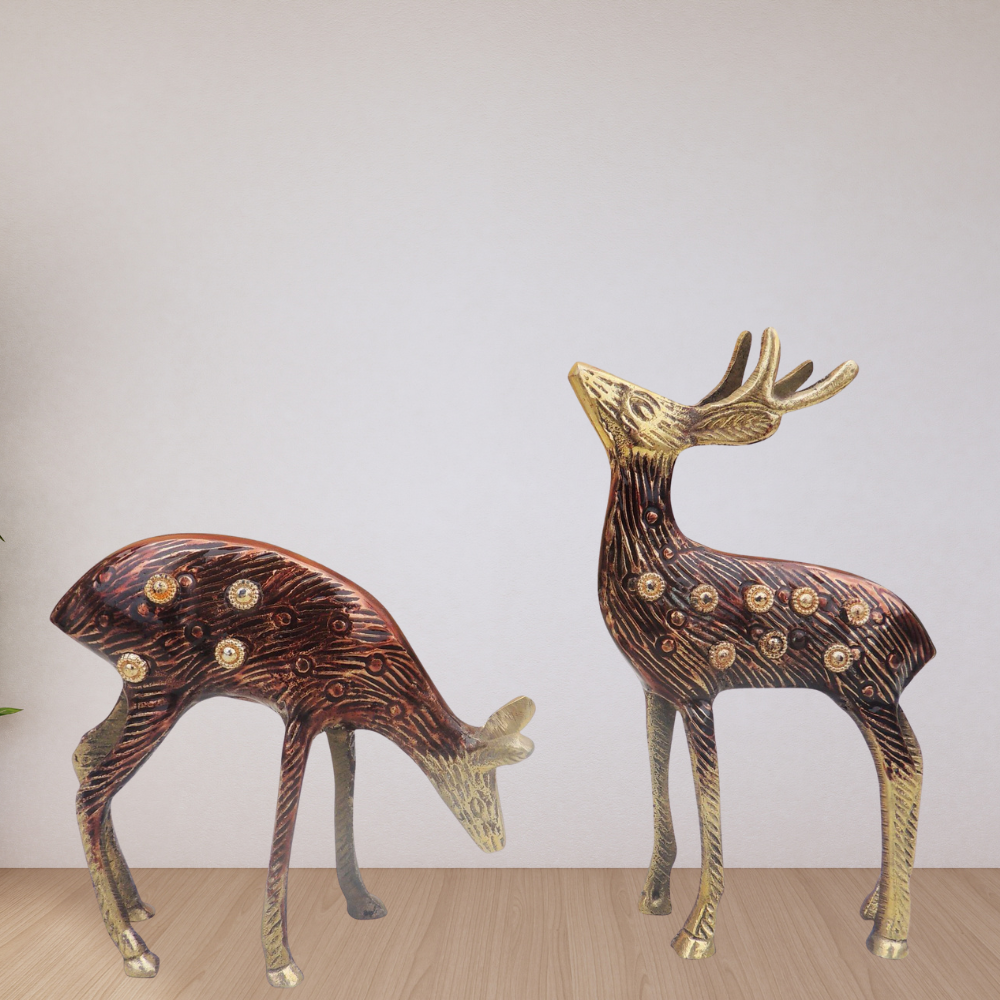 Brass Deer Statue 0.2kg - PUSHMYCART