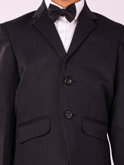 vastramay boys black shirt blazer and pant