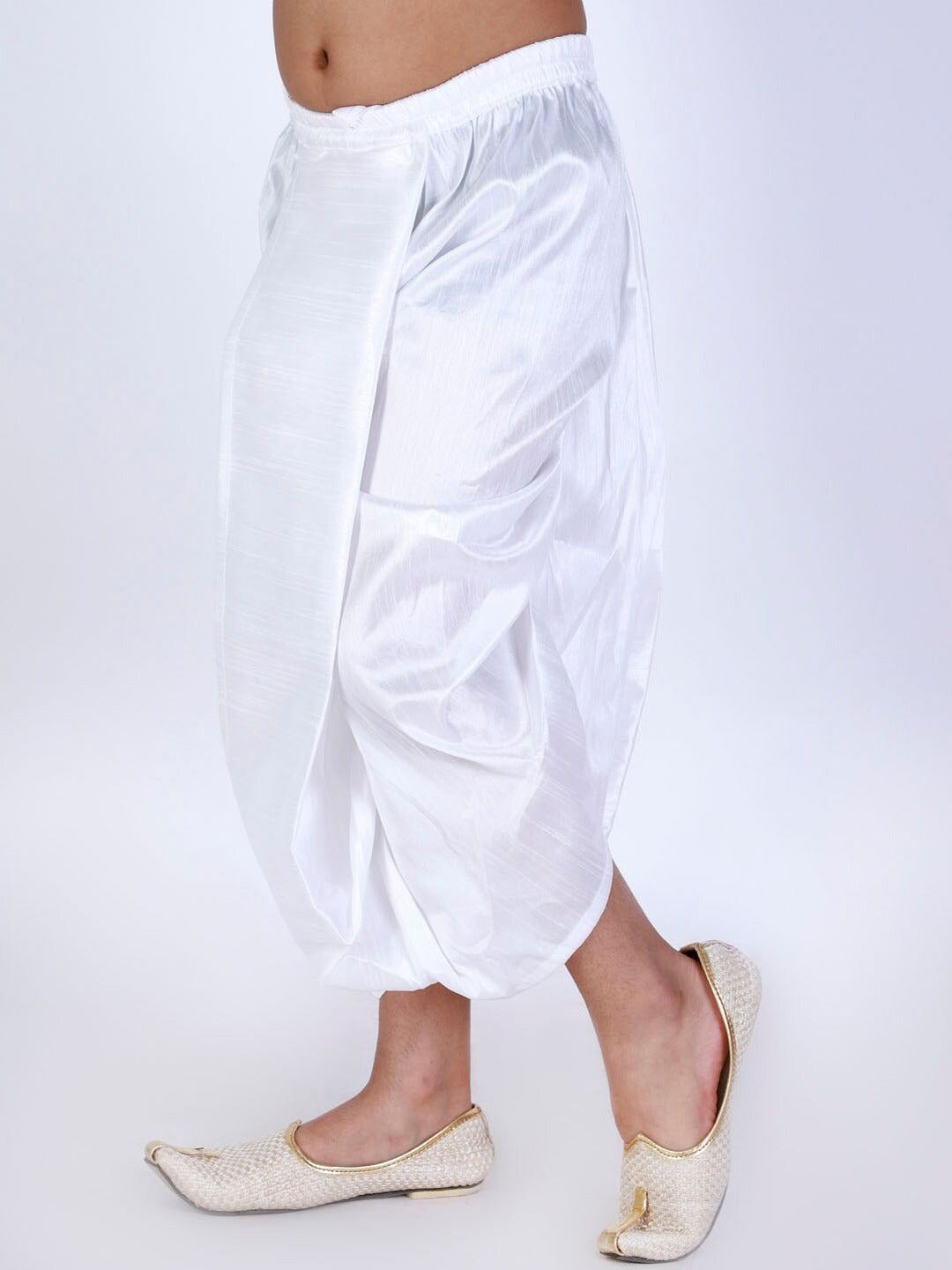 Vastramay Boys White Solid Dhoti Pants - PUSHMYCART