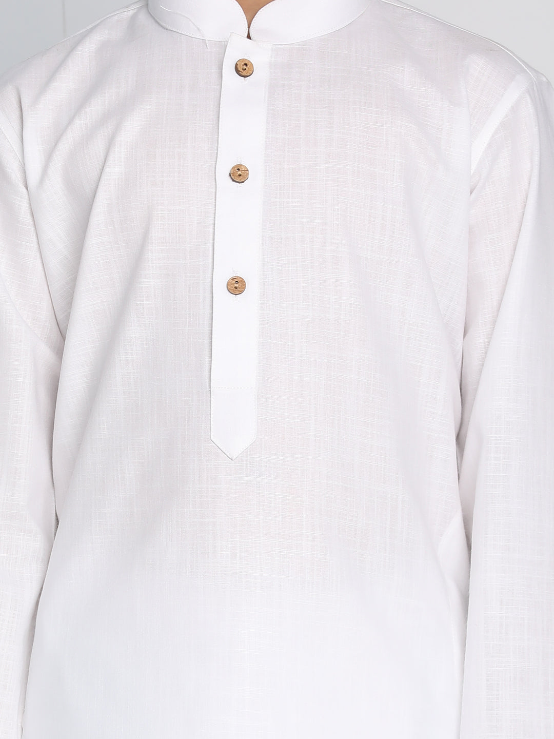 vastramay boys white kurta and dhoti set 1