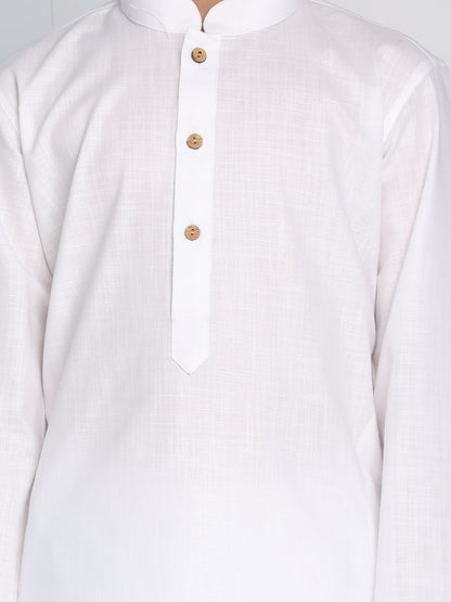 vastramay boys white kurta and dhoti set 1