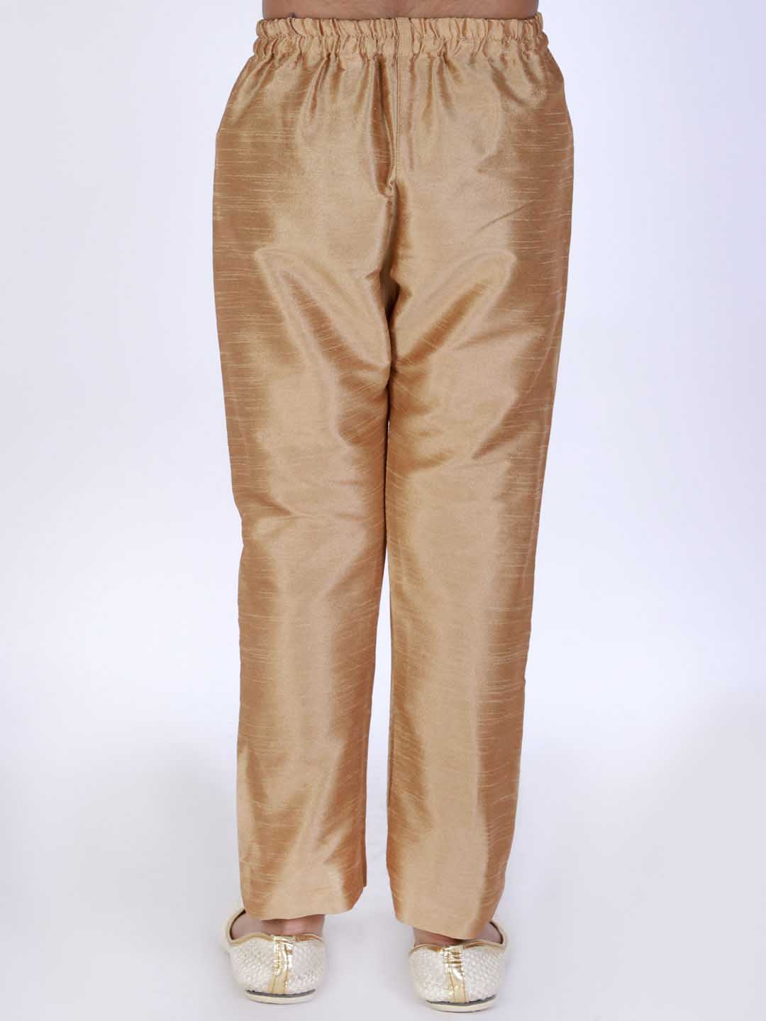 Vastramay Boys Rose Gold Solid Relax-Fit Pyjama - PUSHMYCART
