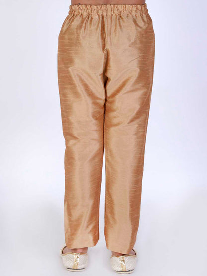 Vastramay Boys Rose Gold Solid Relax-Fit Pyjama - PUSHMYCART
