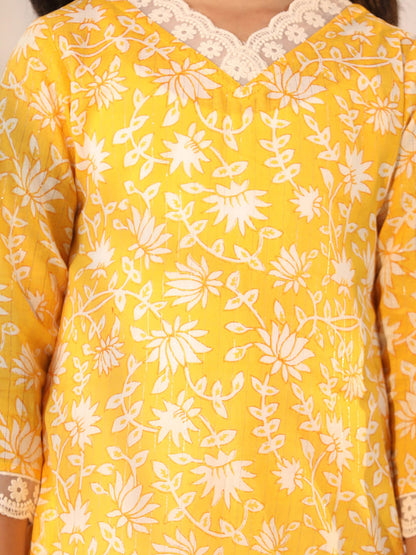 vastramay girls yellow only kurta