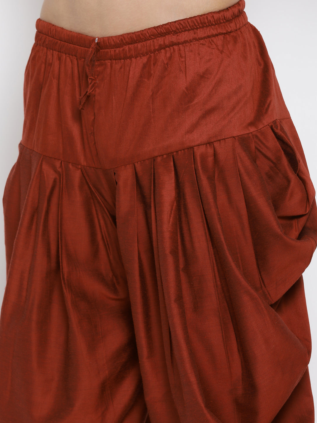 VM By VASTRAMAY Men's Maroon Zari Weaved Jacket With Kurta Dhoti Set - PUSHMYCART