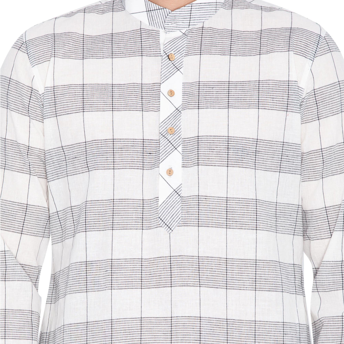 Vastramay Men's White Cotton Kurta and Pyjama Set - PUSHMYCART