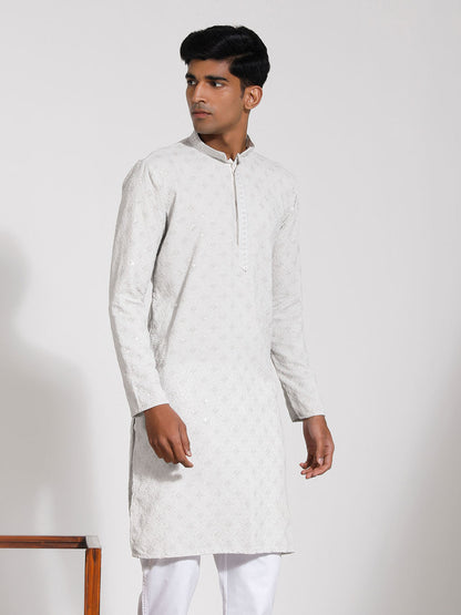 vastramay mens grey rayon kurta