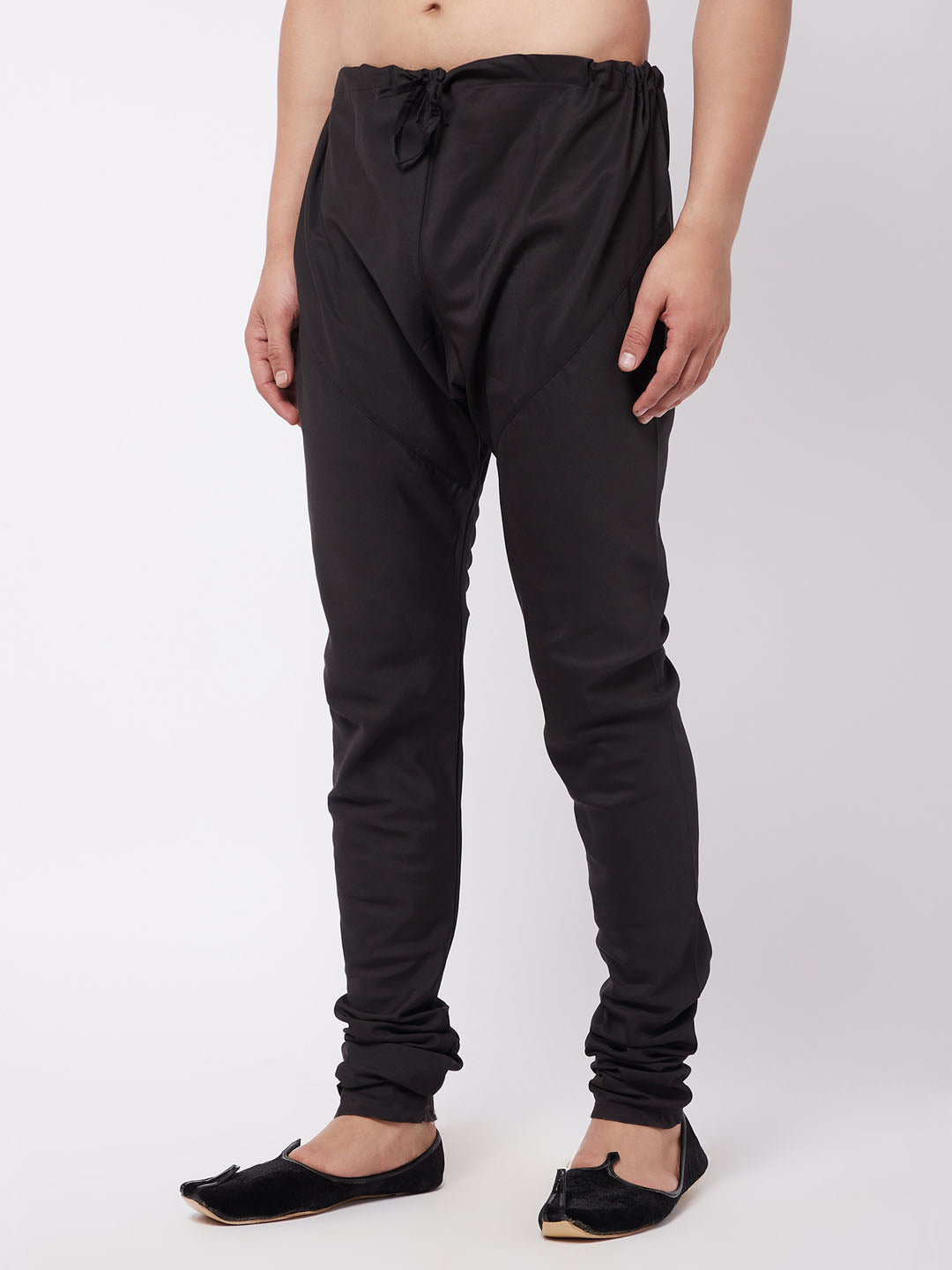 Vastramay Men's Black Cotton Blend Pyjama - PUSHMYCART