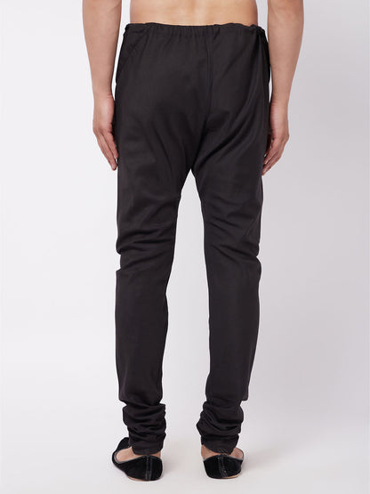 Vastramay Men's Black Cotton Blend Pyjama - PUSHMYCART