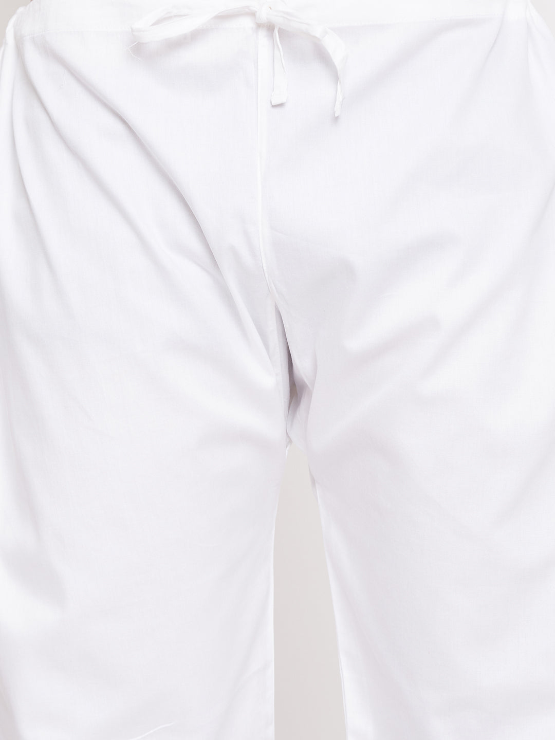 vastramay mens white cotton blend pathani kurta set