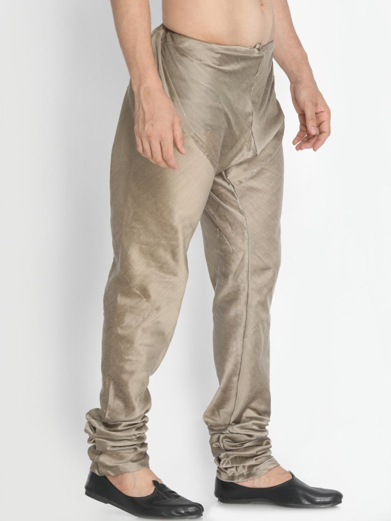 Vastramay Men's Beige Cotton Blend Pyjama - PUSHMYCART
