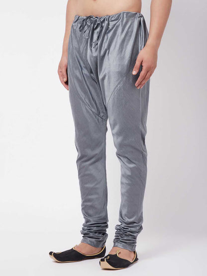 Vastramay Men's Grey Viscose Pyjama - PUSHMYCART