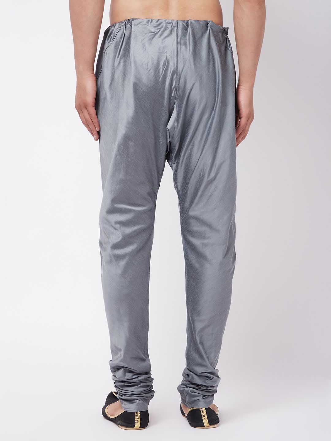 Vastramay Men's Grey Viscose Pyjama - PUSHMYCART