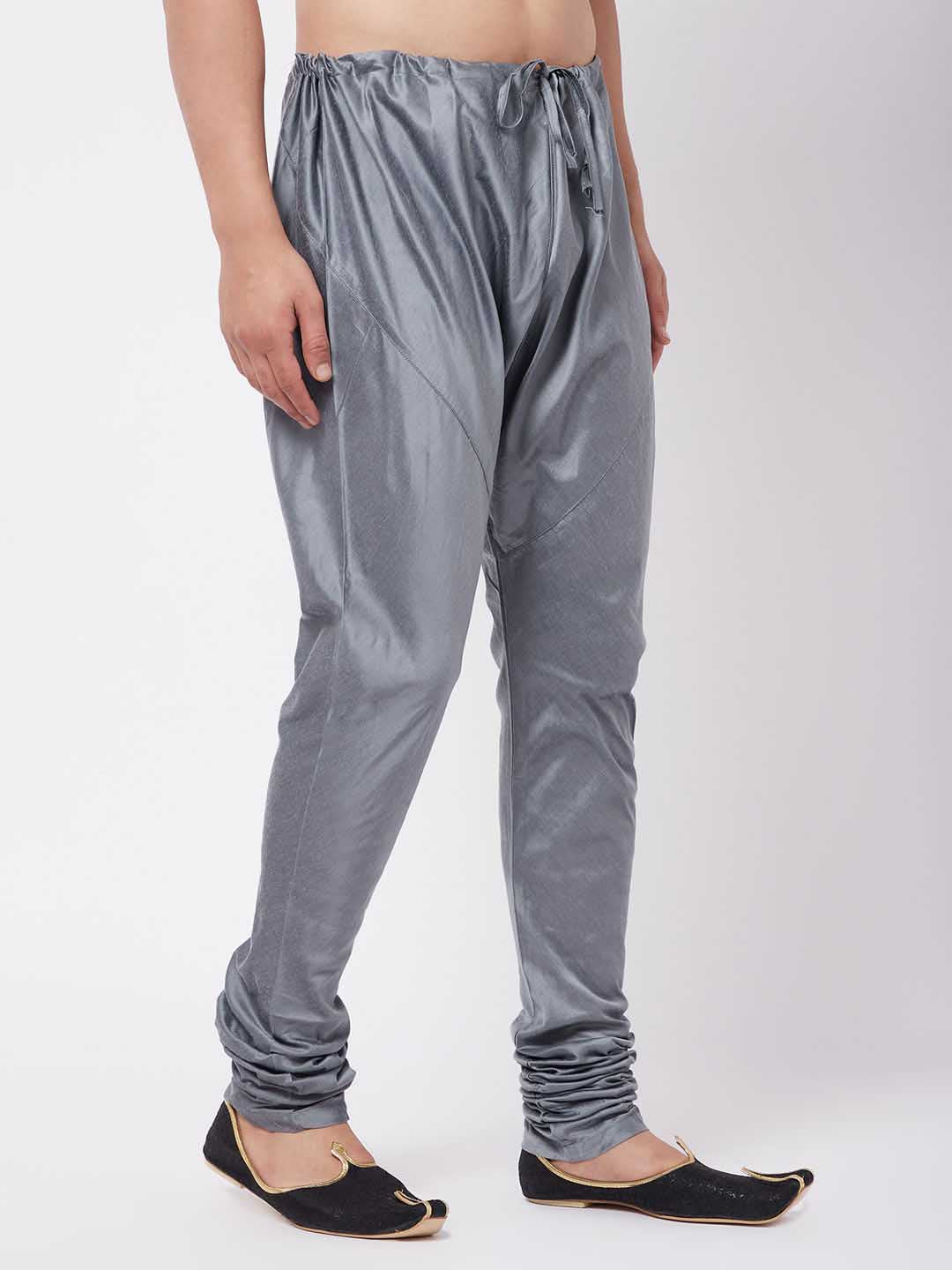 Vastramay Men's Grey Viscose Pyjama - PUSHMYCART