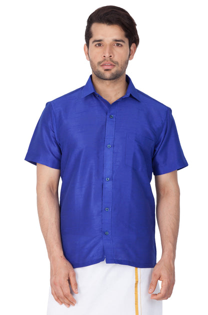 vastramay coffee silk blend baap beta shirt set 1