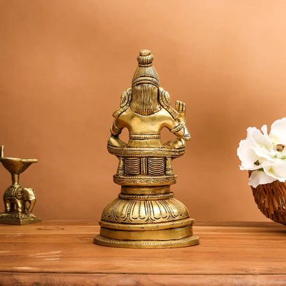 Vedansh Craft Brass Lord Ayyappa Idol 8 Inch