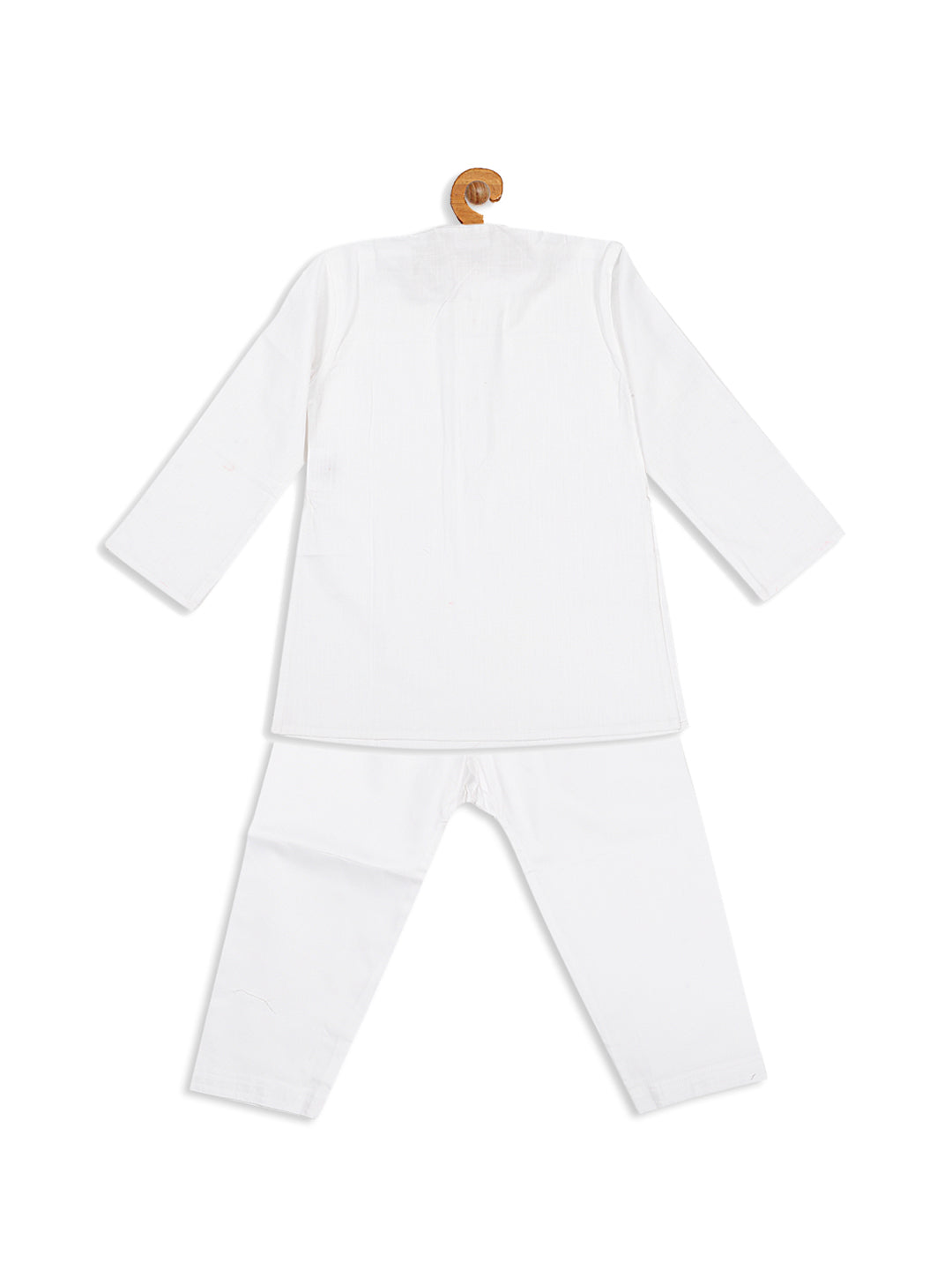 copy of vastramay sishu boys white pure cotton kurta with pyjamas