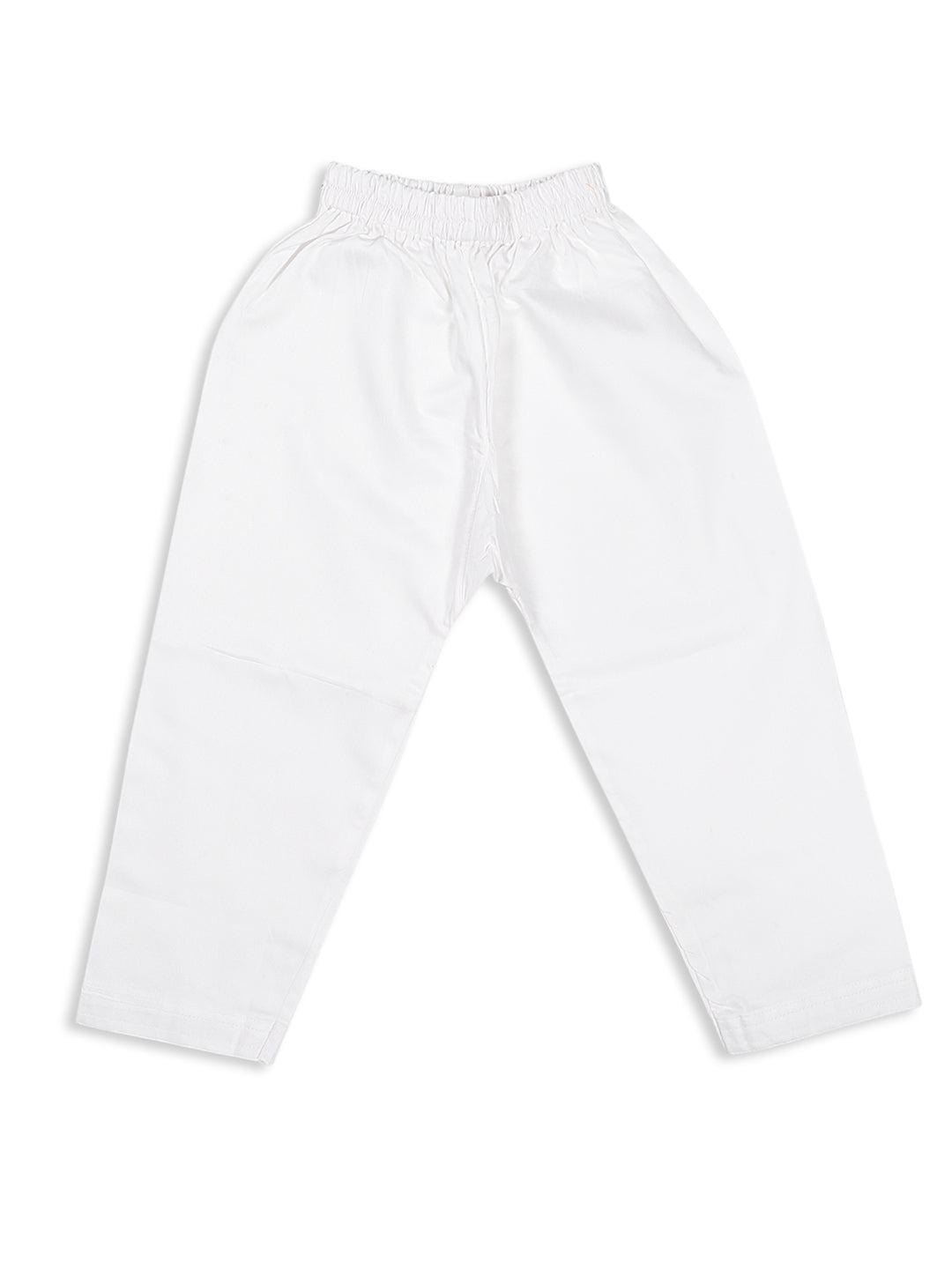 copy of vastramay sishu boys white pure cotton kurta with pyjamas
