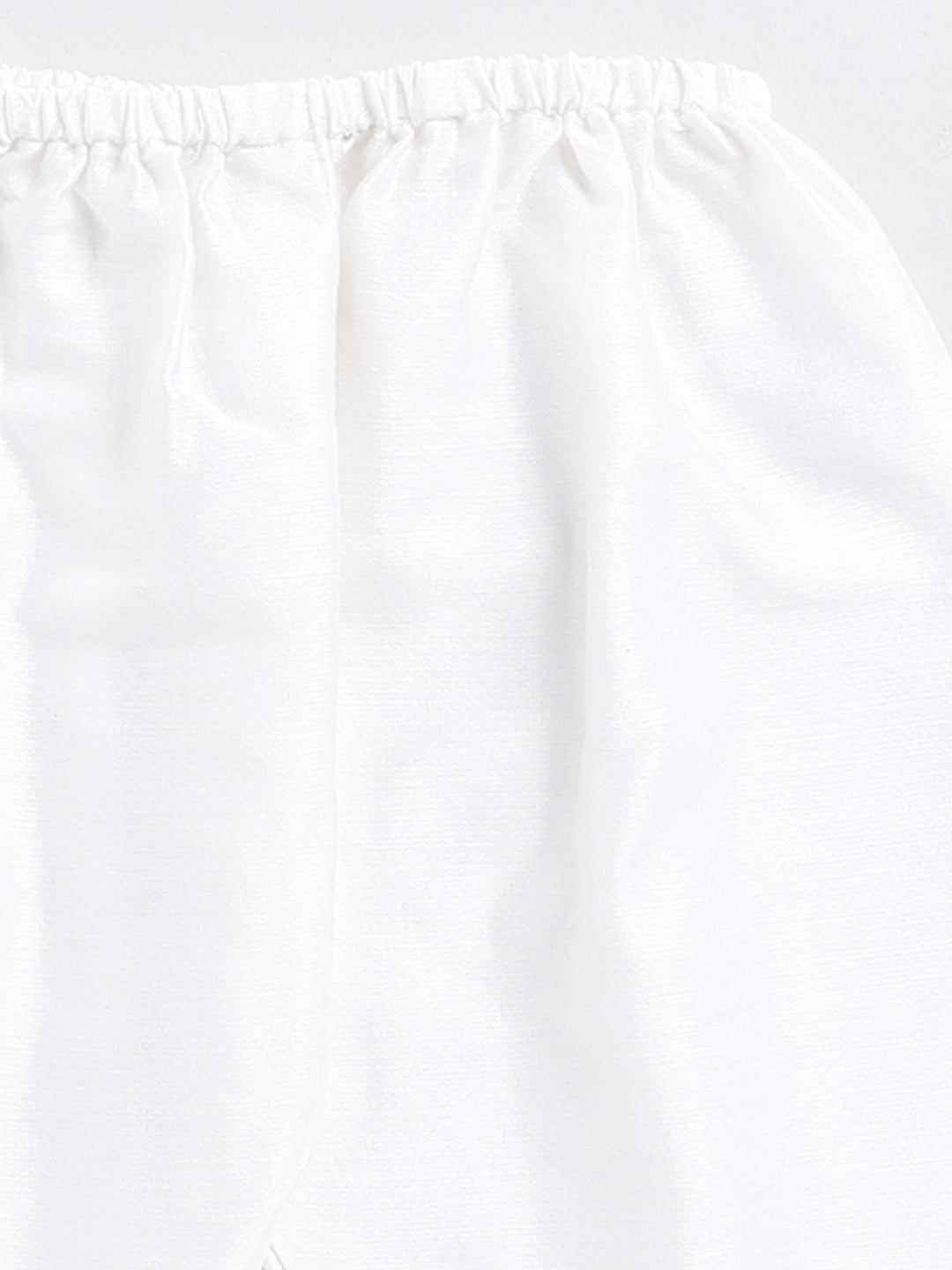 VASTRAMAY SISHU Girls' White Chanderi Ethnic Combo Set - PUSHMYCART