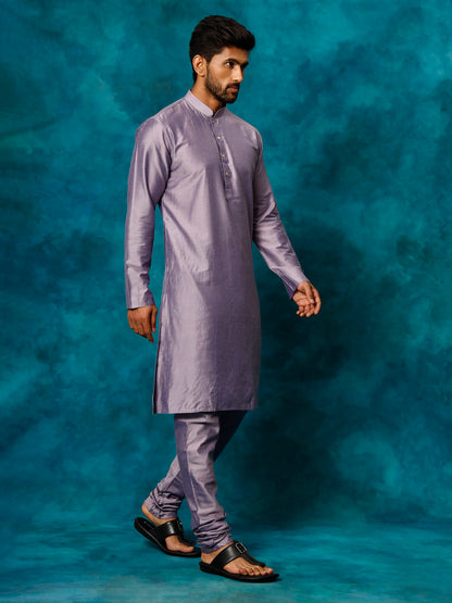vastramay mens purple viscose kurta pyjama set
