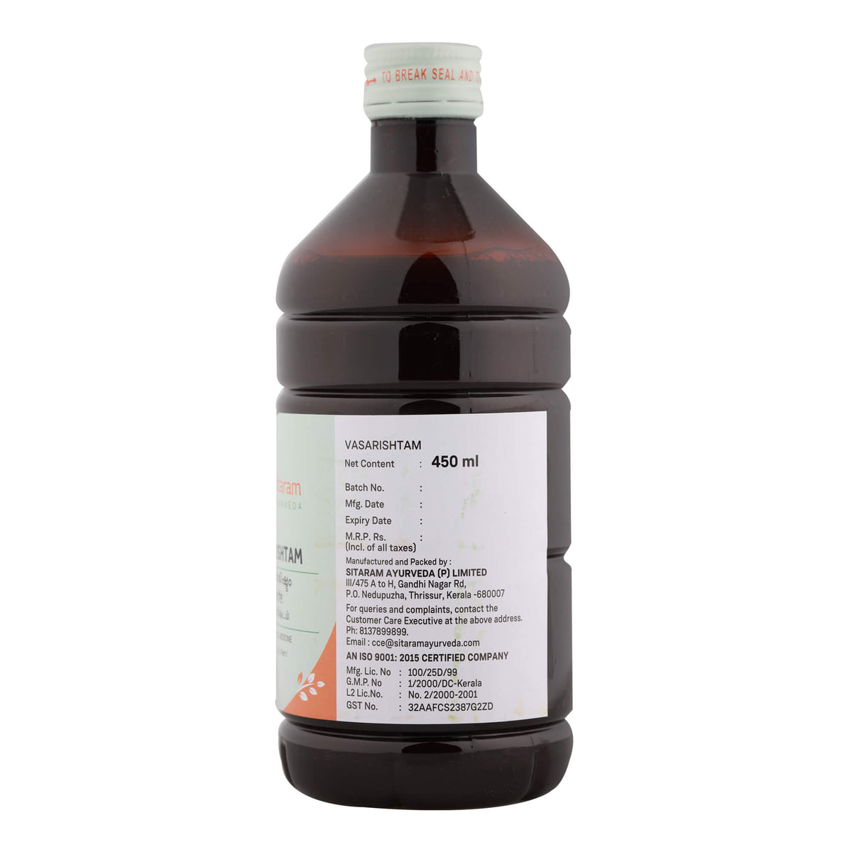 Sitaram Ayurveda Vasarishtam Syrup