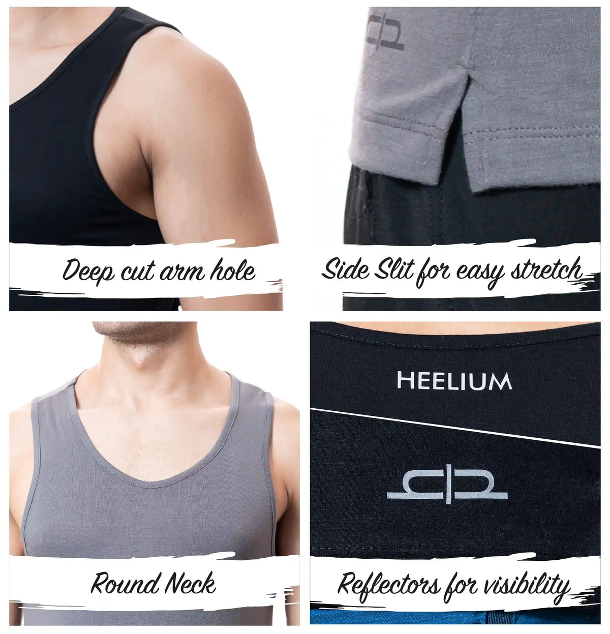 Heelium Bamboo Vest for Men - Pack of 3