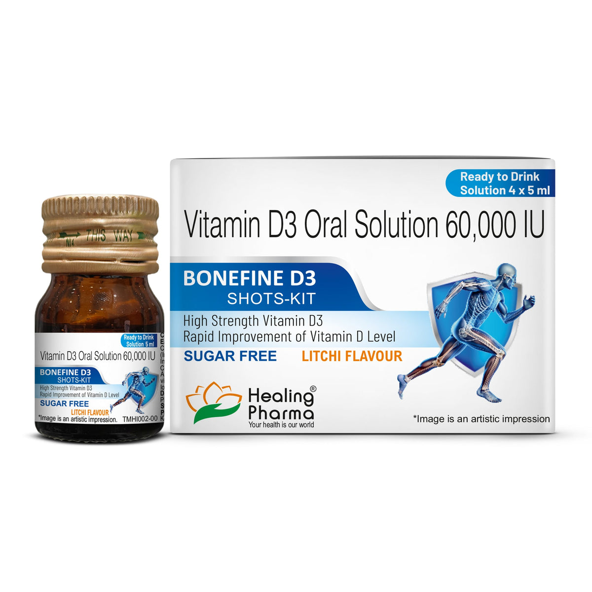 Healing Pharma Bonefine Vitamin D3 60000 IU / 5 ml Oral Solution