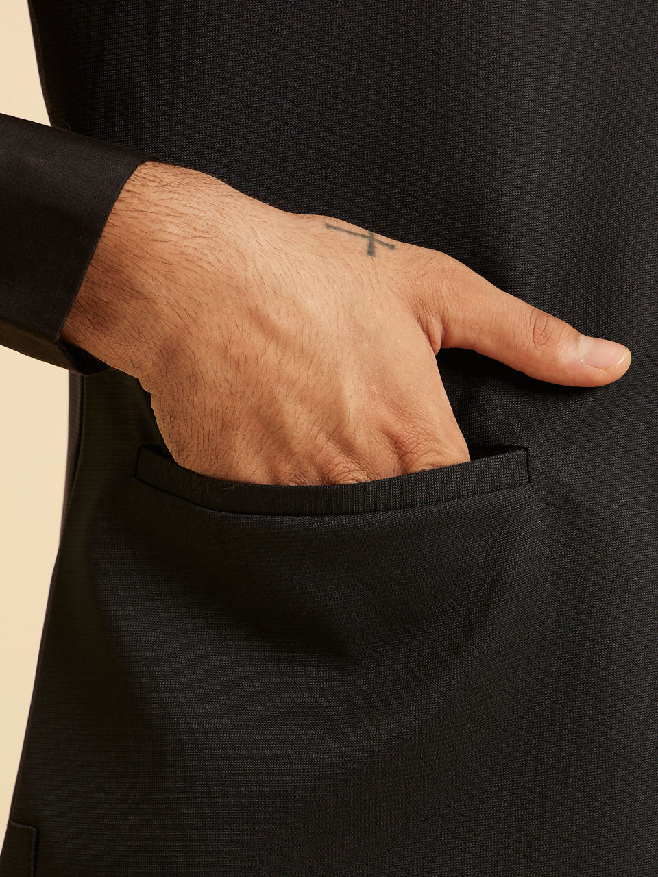 Manyavar Classy Black Nehru Jacket - view 4