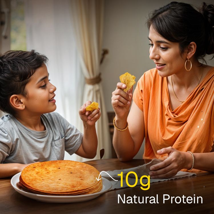 High protein Khakhra for a healthy and delicious snack option.