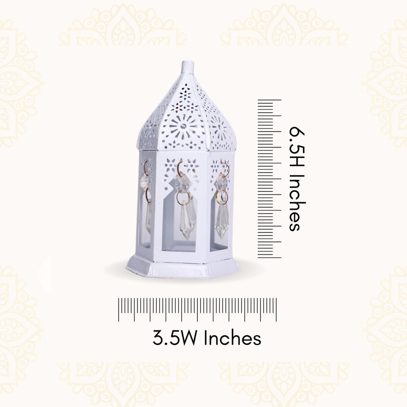 White LED Decorative Lantern Flameless Diwali