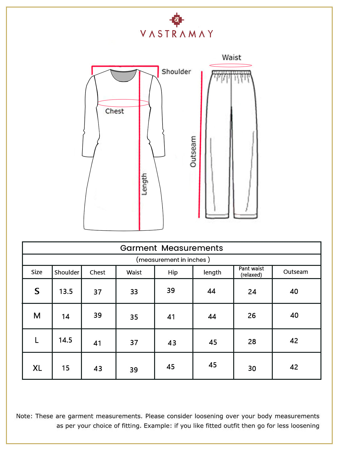 vastramay womens panelled style flare kurta with leggings