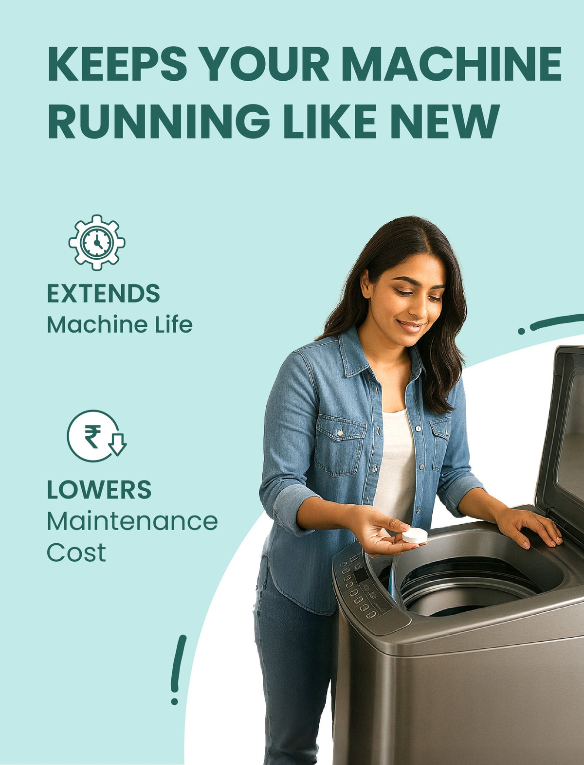 Happi Planet Washing Machine Cleaner & Descaler 8 Tablets