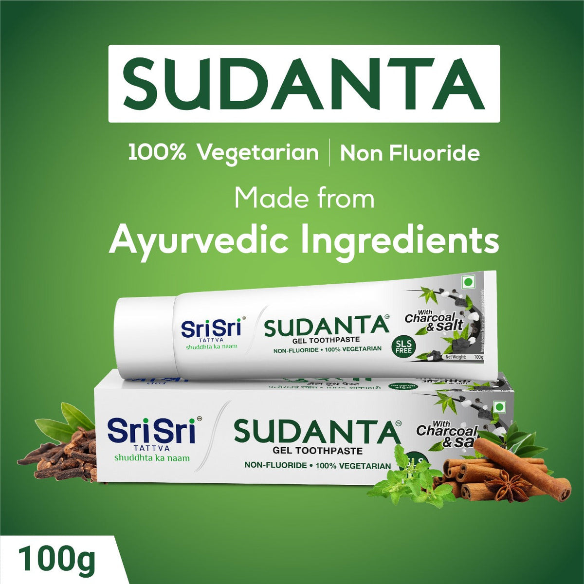 Sri Sri Tattva Sudanta Toothpaste 100g - PUSHMYCART