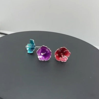 Pure Silver Enamel Flowers 4g (Pack of 3) - PUSHMYCART