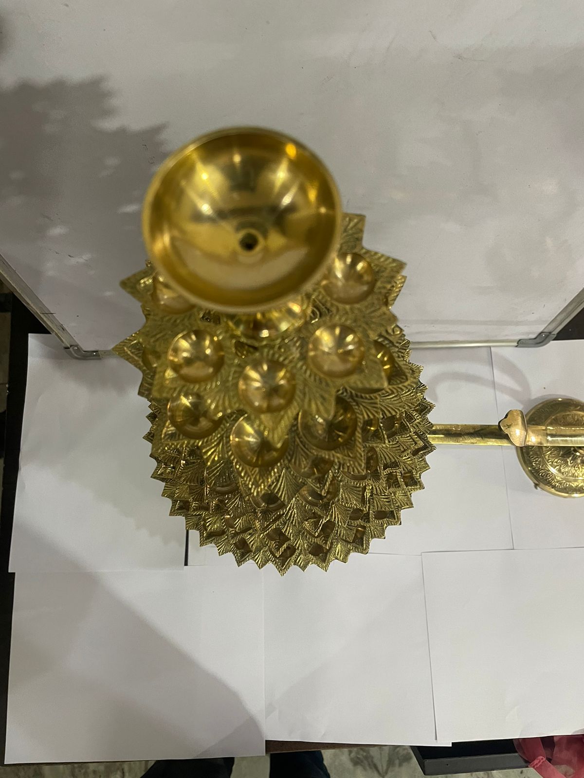 Brass Ganga Arti 108 Bati 5.97Kg - PUSHMYCART