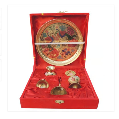 Brass Puja Thali Set - PUSHMYCART