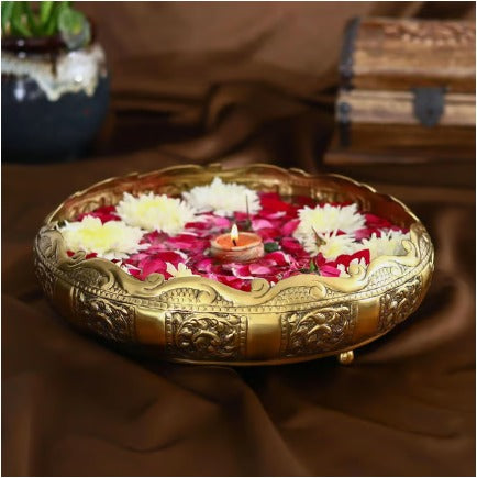 Brass Flower Urli Diwali Gifting Item - PUSHMYCART