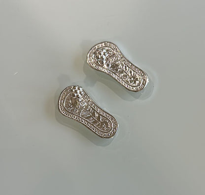 Pure Silver Paduka Small pair 4g - PUSHMYCART
