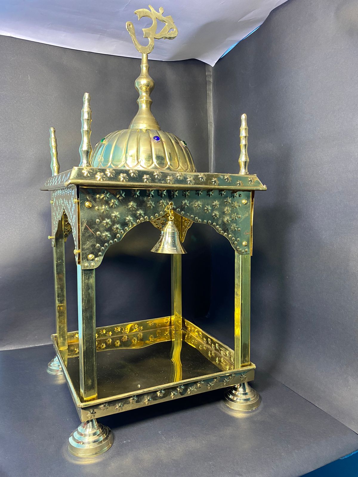 Brass Temple Round Dom 2.88Kg - PUSHMYCART